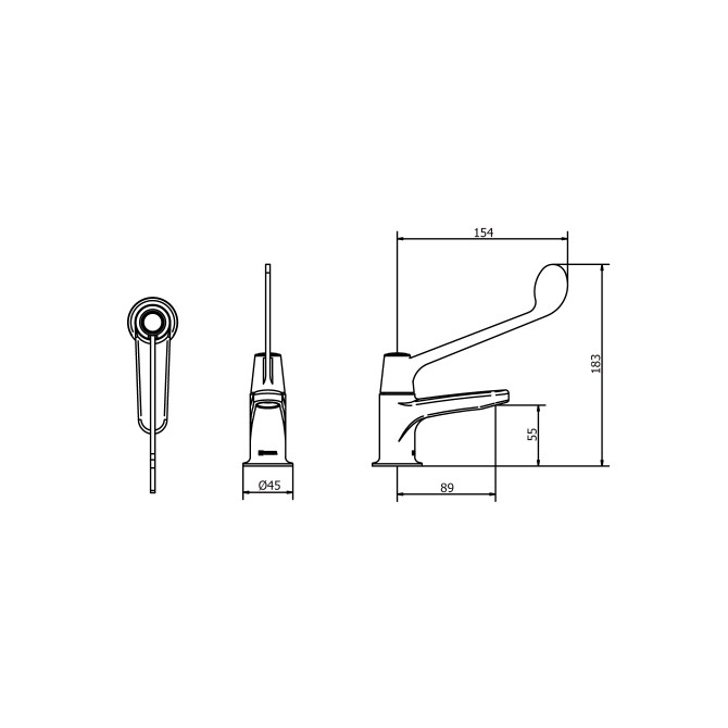 Llave para lavatorio al mueble leva 131LE000 - VAINSA